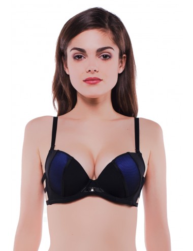 Soutien-Gorge Gisèle 2 ampliforme noir/ bleu