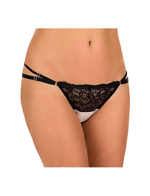 Tanga Anita noir/ creme