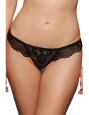 String noir en dentelle et...